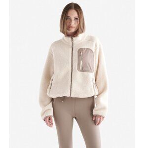NWOT Roots Cream Shearling Fleece Zip-up 2X